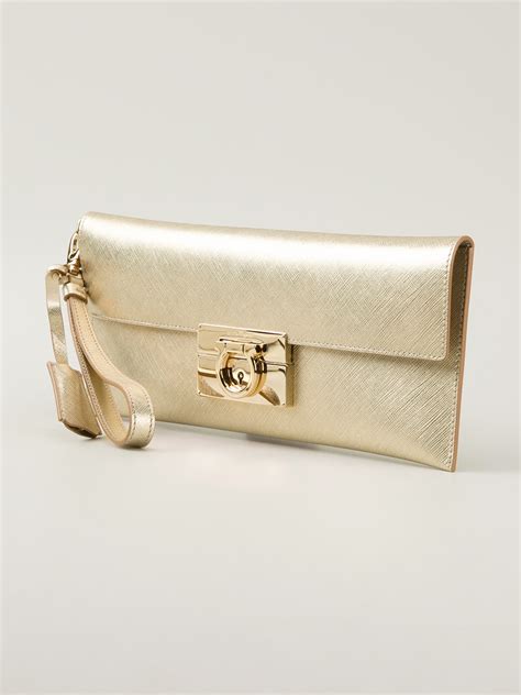 gold metallic clutches